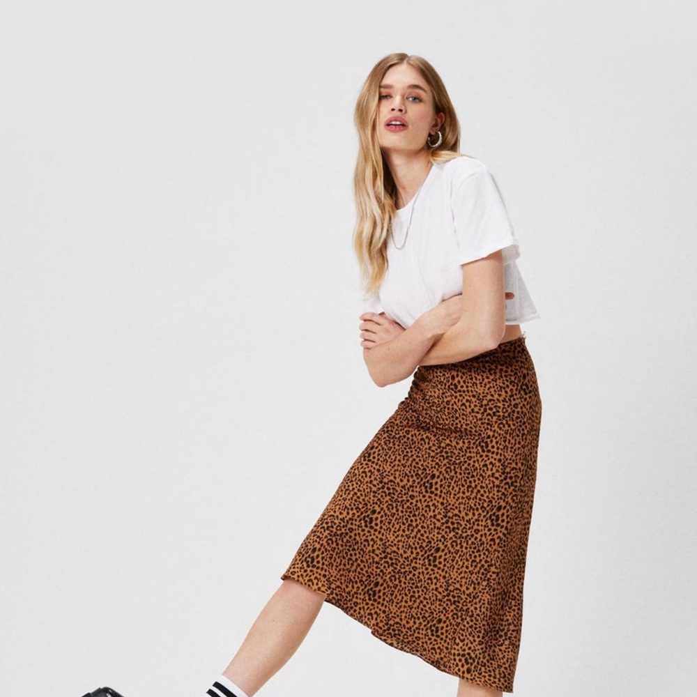Nasty Gal Claw-t In the Act Satin Animal Print Skirt